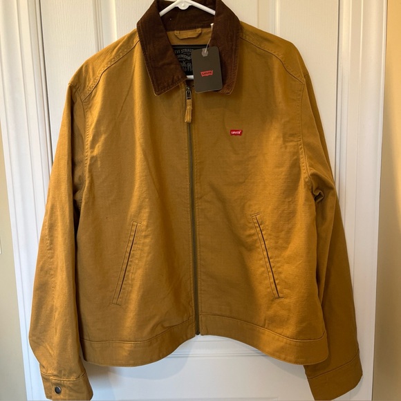 Levi's Other - 🆕 Levis Jacket Mens Beige Full Zip Bomber Depot Canvas Size M Corduroy
Collar